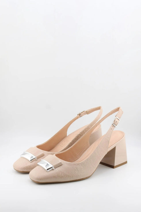 Capelli Rossi Slingback Block Heel Pumps with Buckle